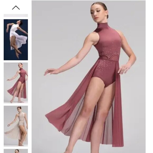 Weissman Other - Weissman Luminous Half Skirt Leotard
